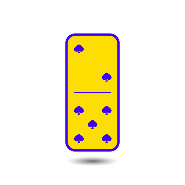 Domino spade. two and five on isolated background - Vector, Image
