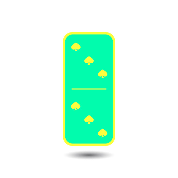 Domino spade. three and  on isolated background - Vector, afbeelding