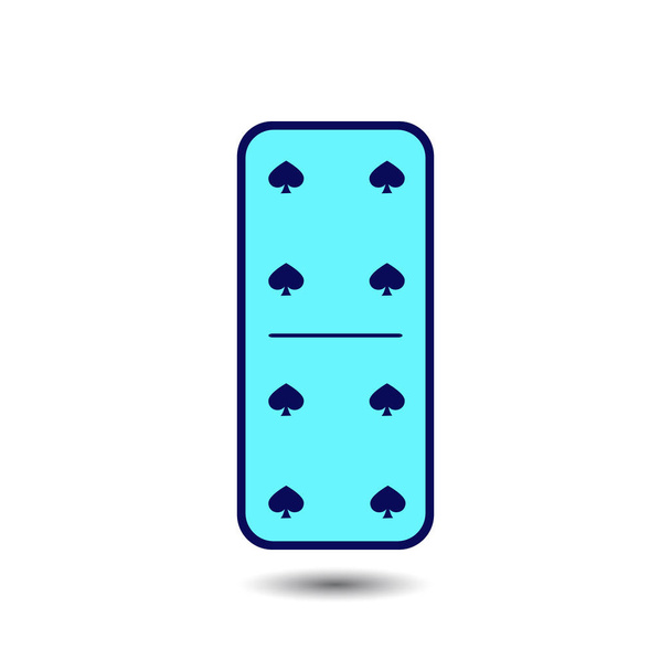 Domino spade. four and  on the isolated background - Vector, afbeelding