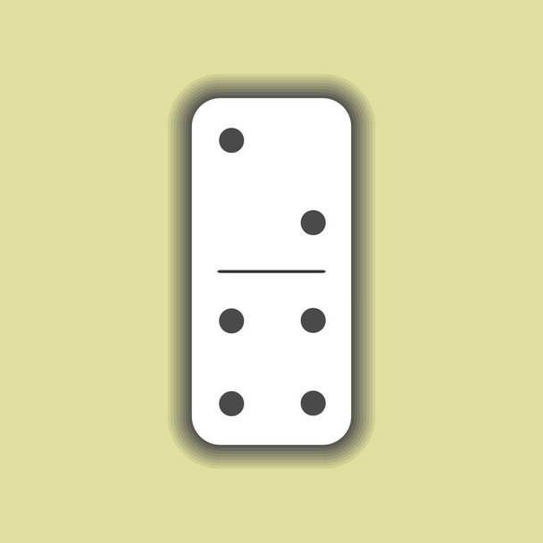 Domino white. at two and four isolated background - Vector, imagen
