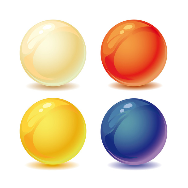 Colored pearls - Vector, Image