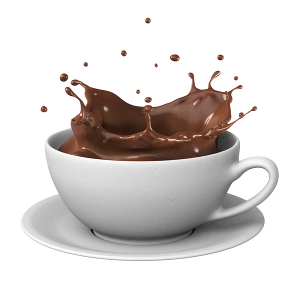 chocolade plons in cup - Foto, afbeelding