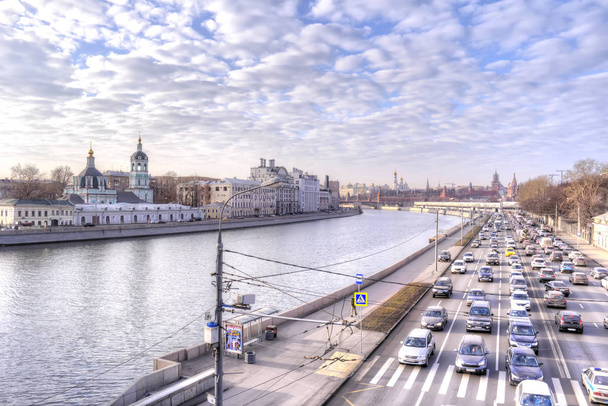 Moscow. Moskvoretskaya Embankment - Zdjęcie, obraz