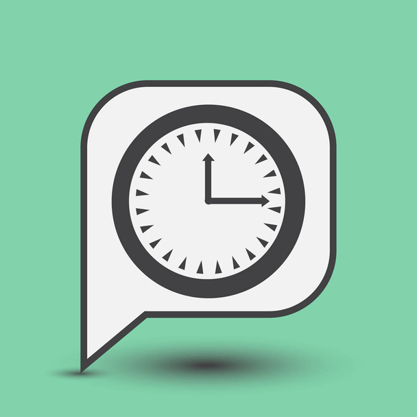 Clock vector web icon - Vektör, Görsel