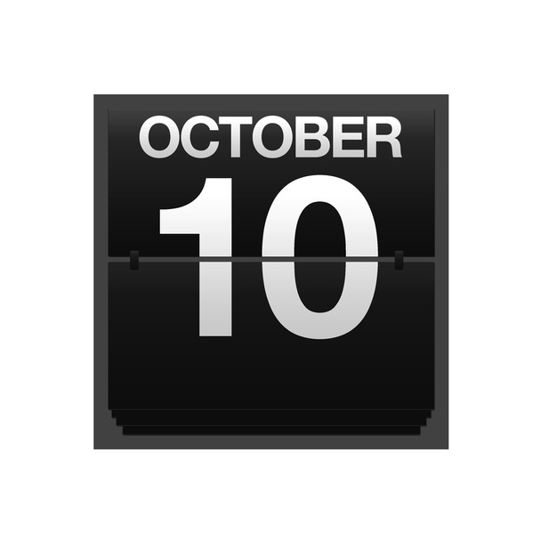 μετρητής ημερολόγιο 10 Οκτωβρίου. - Φωτογραφία, εικόνα