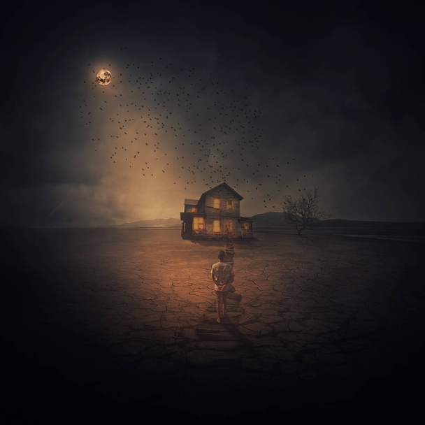 Clair de lune maison Spooky - Photo, image