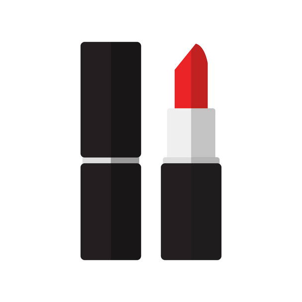 Rouge à lèvres rouge icône plat
 - Vecteur, image