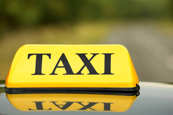 Taxi car on road  - Фото, зображення