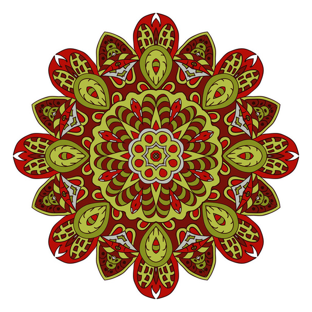 Mandala çizimi doodle - Vektör, Görsel