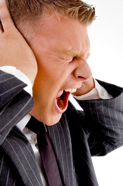Shouting depressed businessman - Photo, image