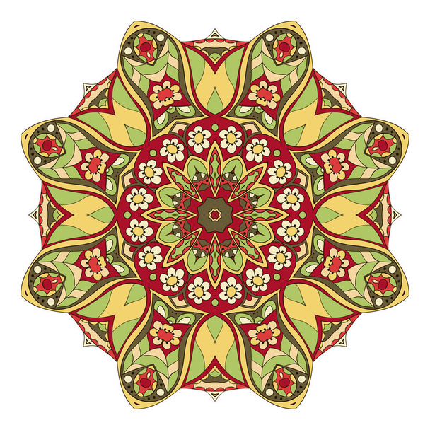 Mandala. Zentangl. Round ornament - Vector, Image