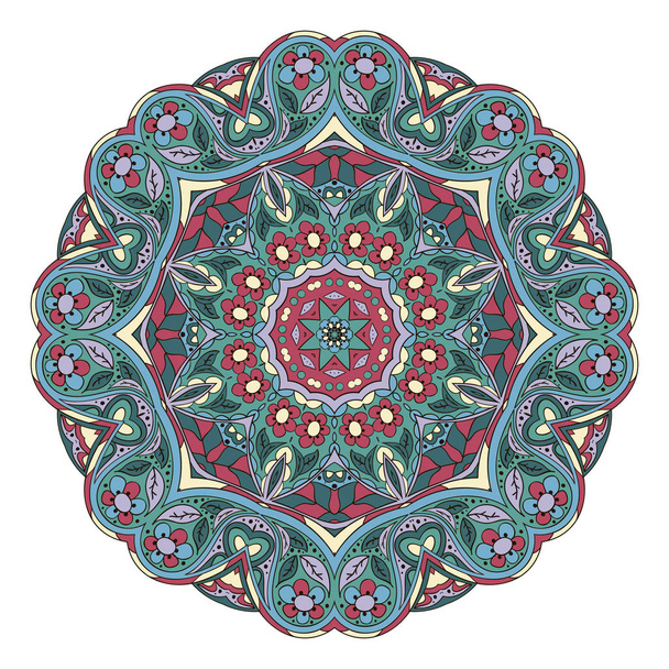 Mandala. Zentangl. Round ornament - Vector, imagen