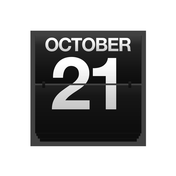 Counter calendar October 21. - Photo, Image