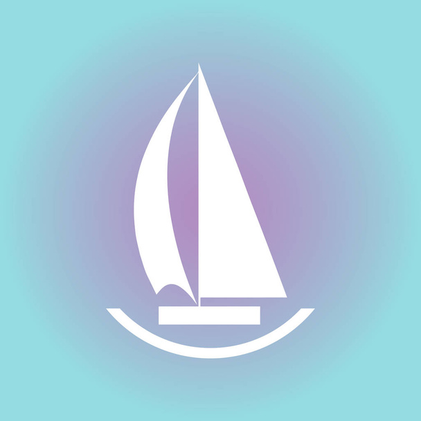 Векторні вітрильні човни Іконка
 - Вектор, зображення