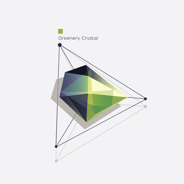 Beautiful abstract crystal shape - Vector, Image