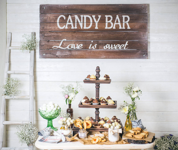 Candy bar on wedding ceremony  - Photo, Image