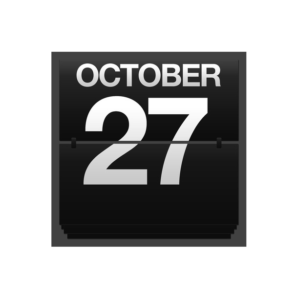 teller kalender 27 oktober. - Foto, afbeelding