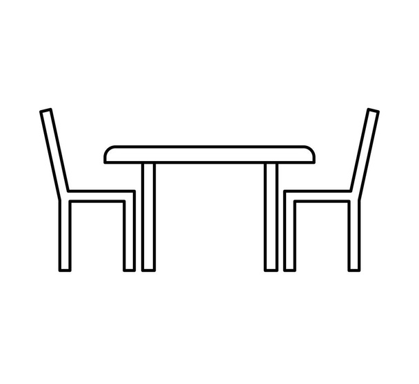 restauran table fast food - Vector, Image