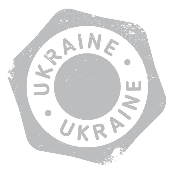 Ukraine stamp rubber grunge - Vetor, Imagem