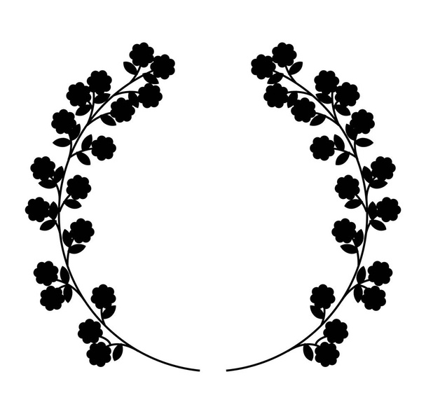 krans leafs kroon pictogram - Vector, afbeelding