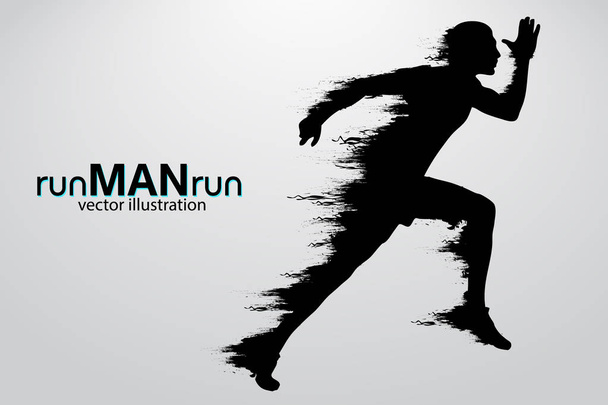 La silhouette di un uomo in corsa. Illustrazione vettoriale
 - Vettoriali, immagini