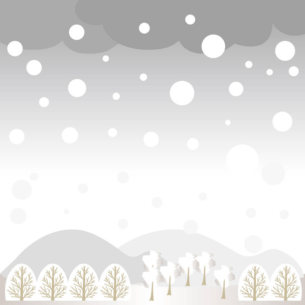 Imagen de paisaje de invierno
 - Vector, imagen