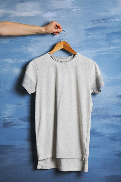 Blank grey t-shirt - Fotó, kép