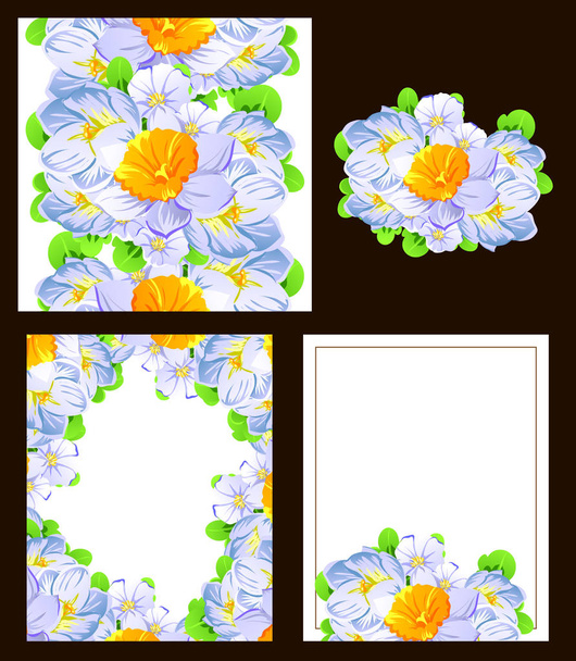 beautiful flowers ornament - Vector, imagen