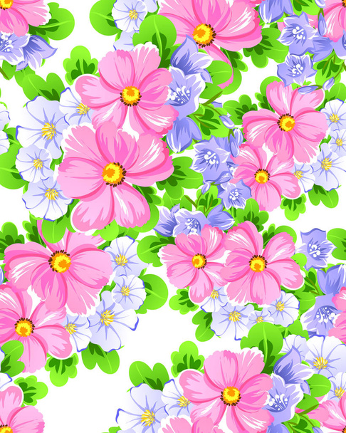 Hermosas flores ornamento
 - Vector, imagen