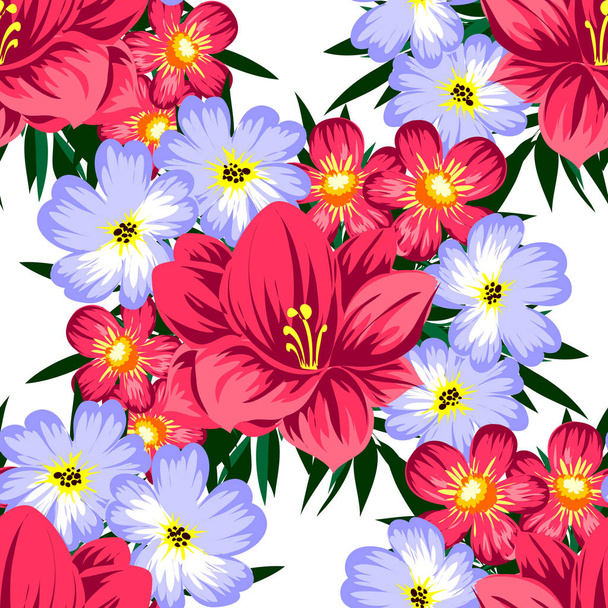 beautiful flowers ornament - Vector, afbeelding