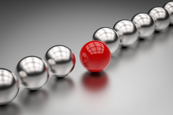 leadership concept with red ball - Photo, Image