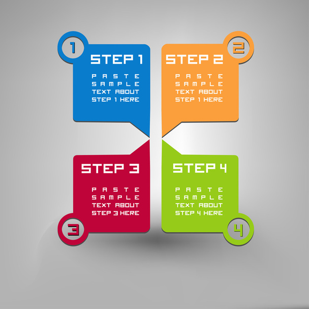 Four steps - Vector, afbeelding
