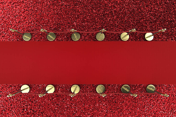 czerwony dywan z liny bariery  - Zdjęcie, obraz