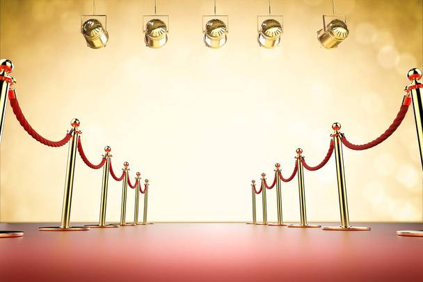 red carpet and rope barrier - Photo, Image
