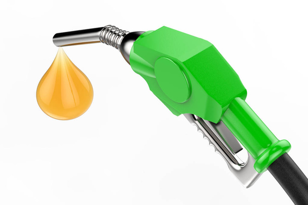 zöld gáz szivattyú fúvóka csepp olaj  - Fotó, kép