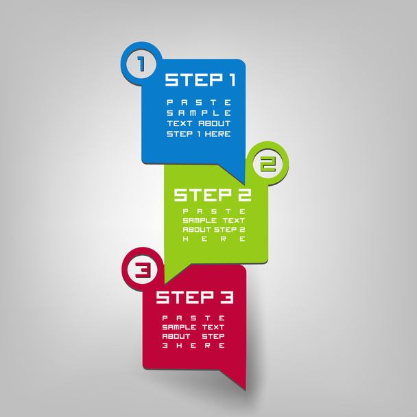Three steps - Vektor, kép