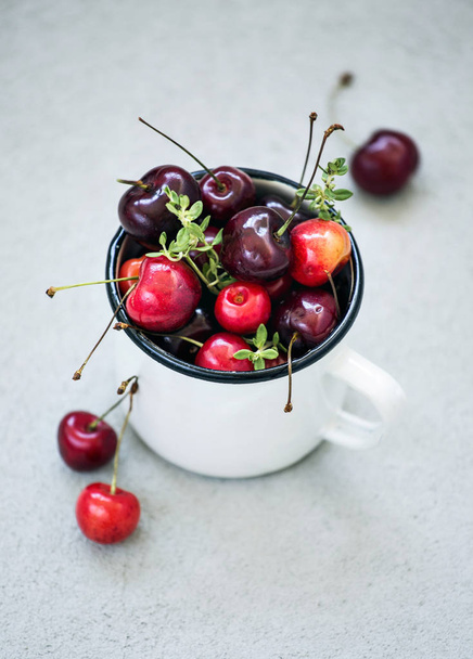  cup of fresh cherry  - Photo, Image