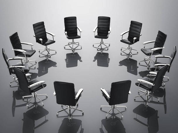 krzesło biurowe zorganizować w okrągłym kształcie - Zdjęcie, obraz