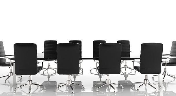 Konferenztisch und Bürostühle - Foto, Bild