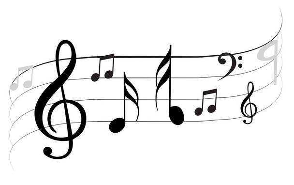 conception de notes de musique - Vecteur, image