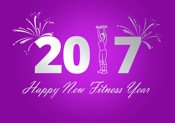 Gelukkig Nieuwjaar Fitness - Foto, afbeelding