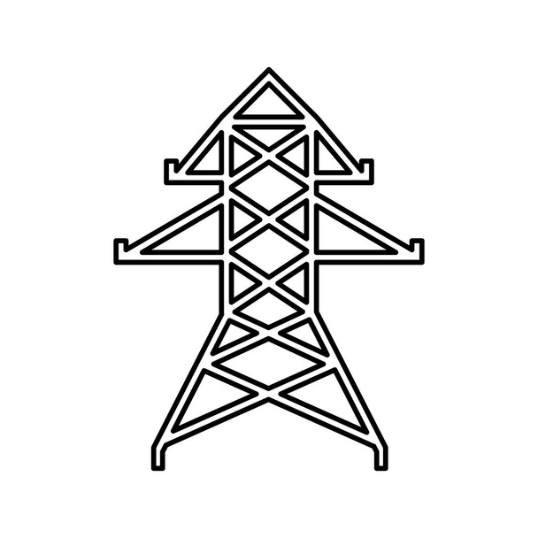 energia torony elszigetelt ikon - Vektor, kép