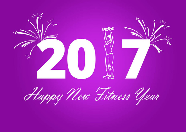 Gelukkig Nieuwjaar Fitness - Foto, afbeelding