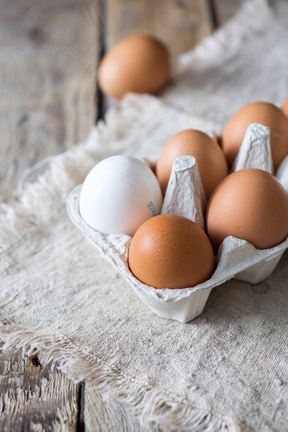 background of fresh eggs - Photo, Image