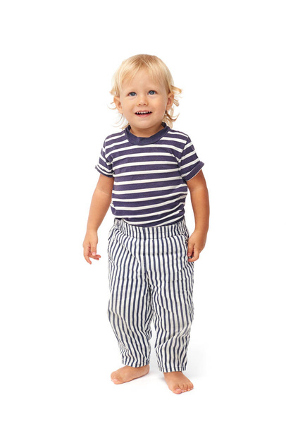 Happy little boy in pajamas  - Foto, Imagen