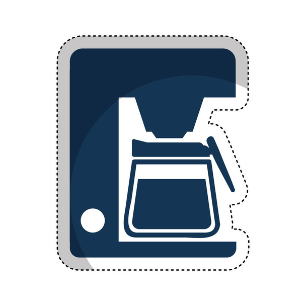 Kaffeemaschine isolierte Ikone - Vektor, Bild