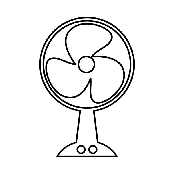 ventilator toestel geïsoleerde pictogram - Vector, afbeelding