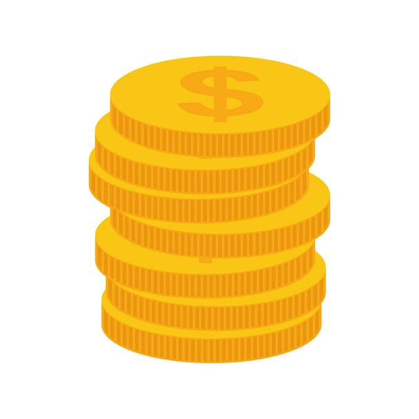 Isolated money coins - Vector, Image