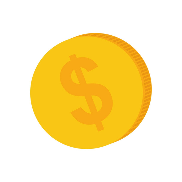 Isolated Coin money - Vector, Image
