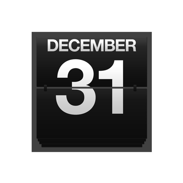 teller kalender 31 december. - Foto, afbeelding